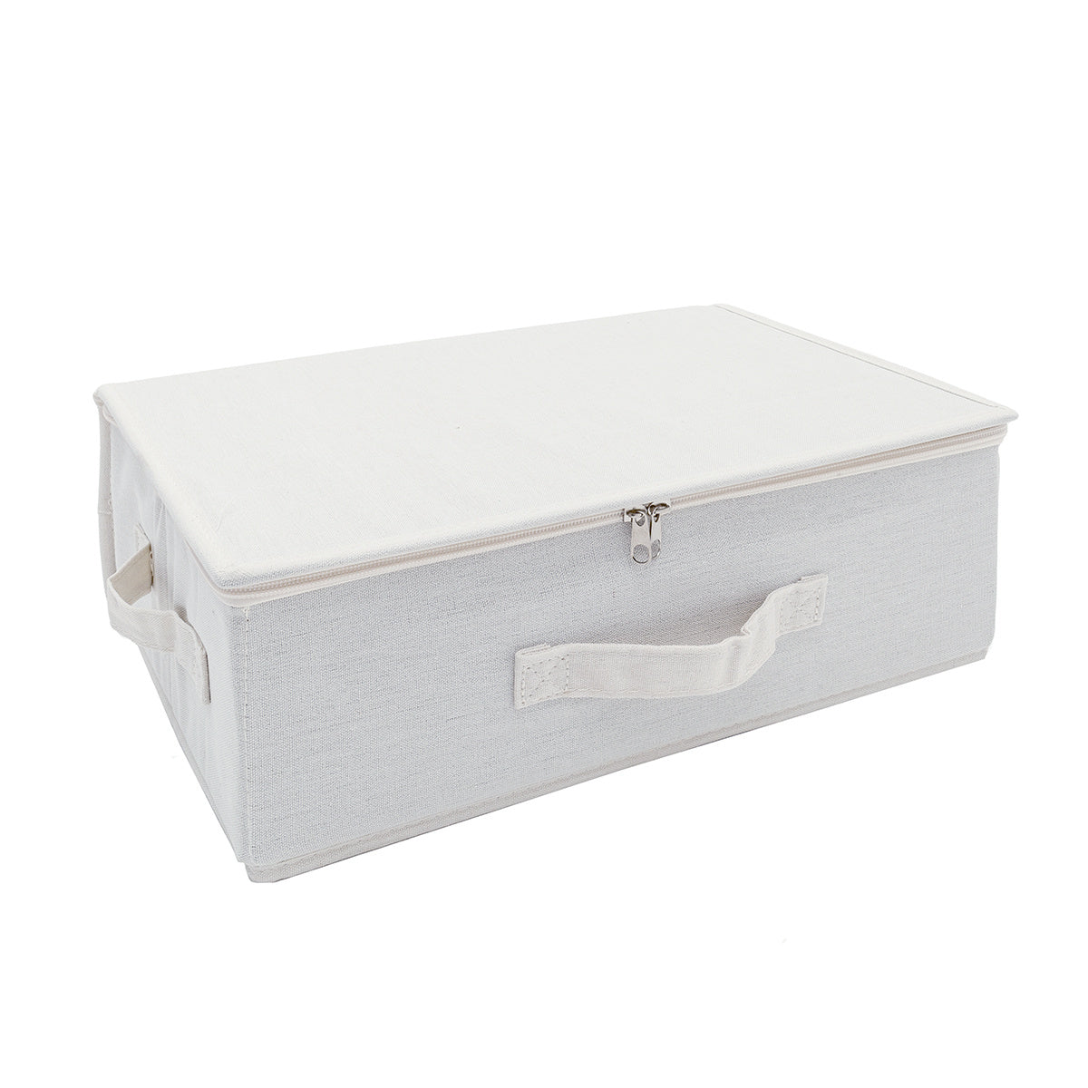 Caja con tapa algodon poliester 38x26x15 crudo