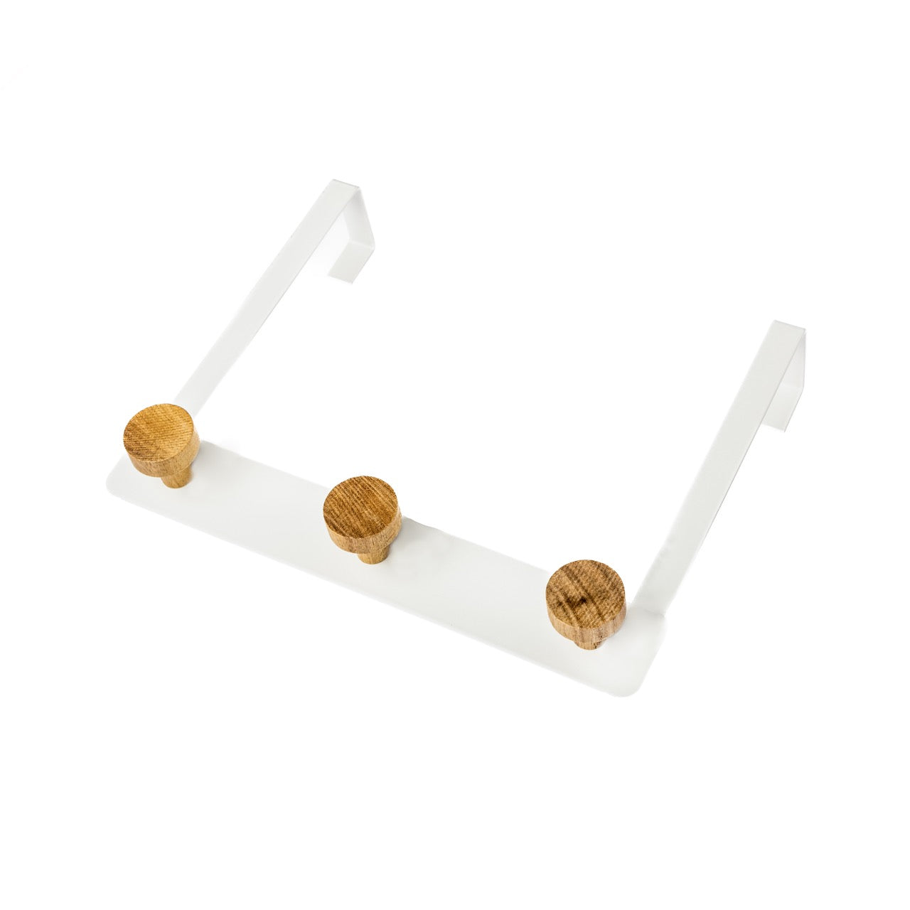 Colgador puerta 3 ganchos blanco / 25x7,5x20cm