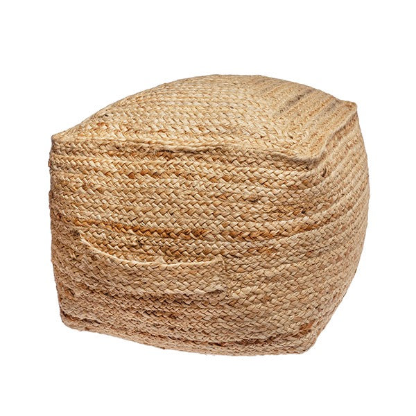 Puf cuadrado natural / 40x40x30cm