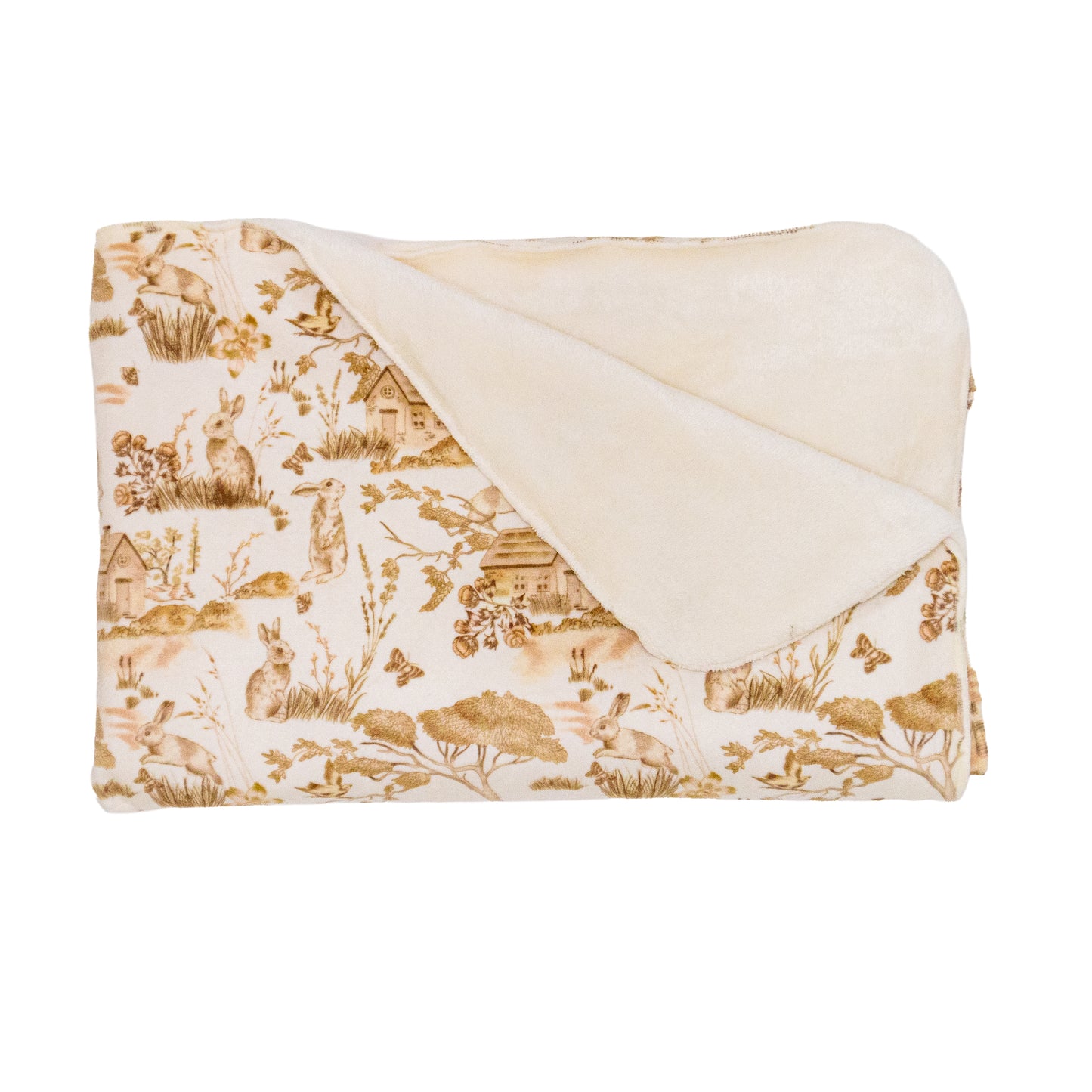 Cobija Borrego Conejos para Bebé 75cm x 1mt