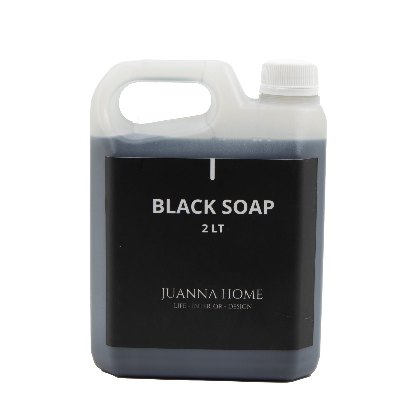Galón de jabón negro líquido Juanna Home (JH) de 2 litros.