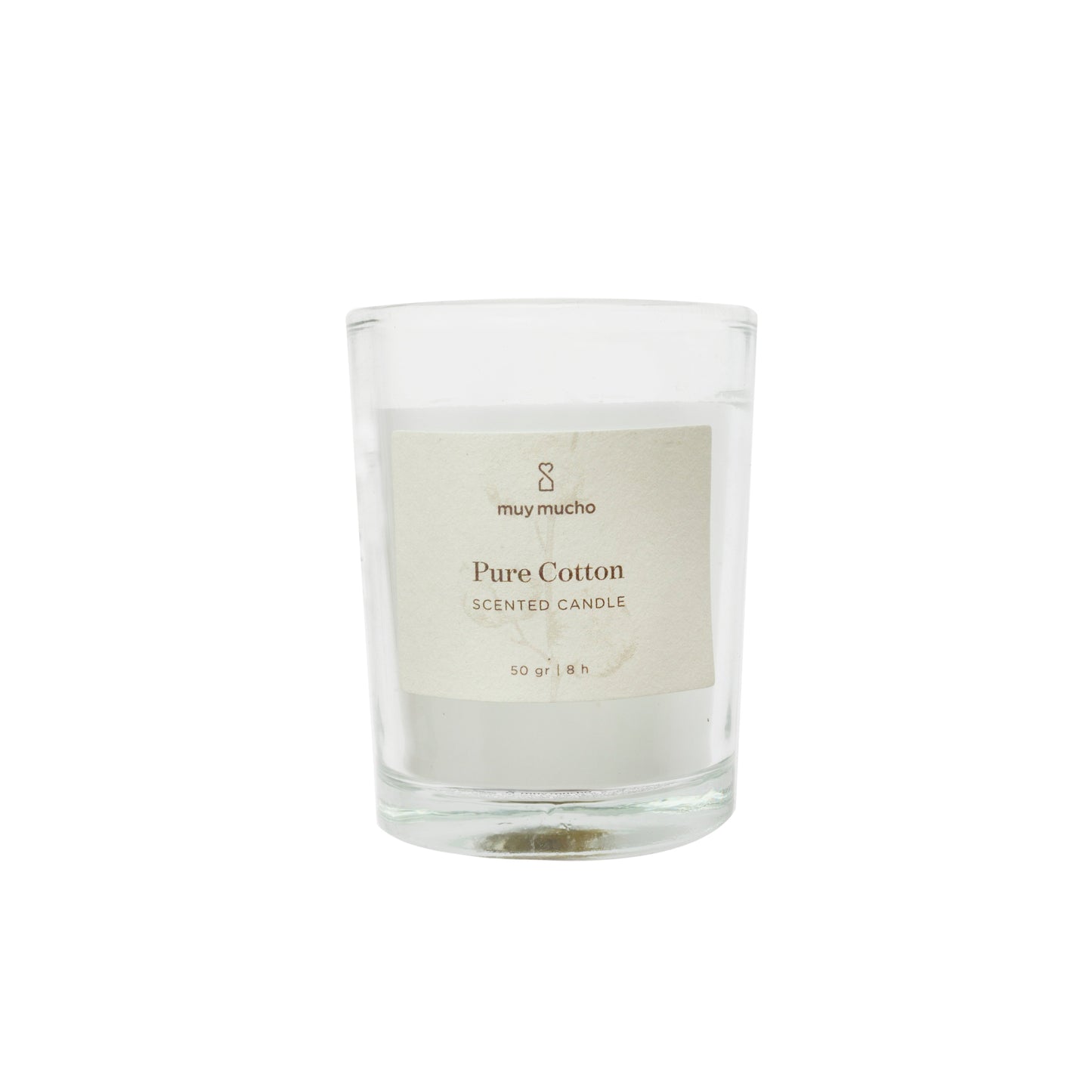 Vaso vela redonda pure cotton natural | Muy Mucho Colombia