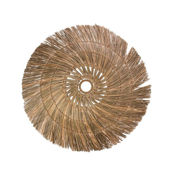 Pantalla fibra natural / d.50x10cm