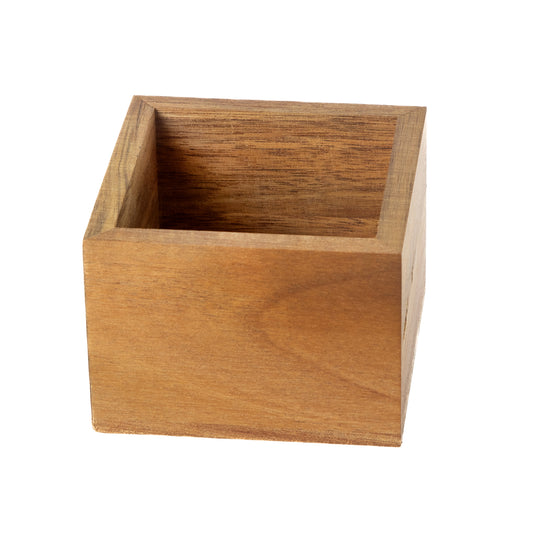 Caja organizadora madera natural / 8,5x8,5x6cm