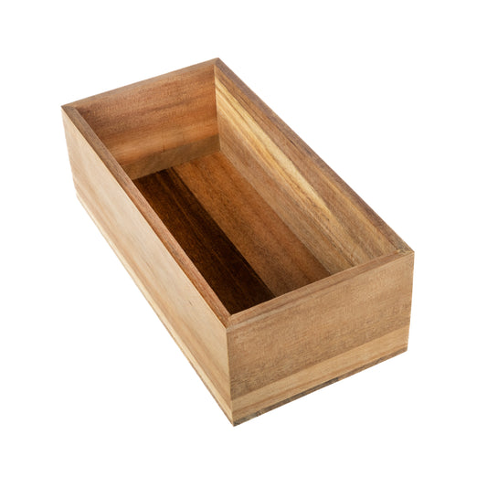 Caja organizadora madera natural / 25x11,5x8cm