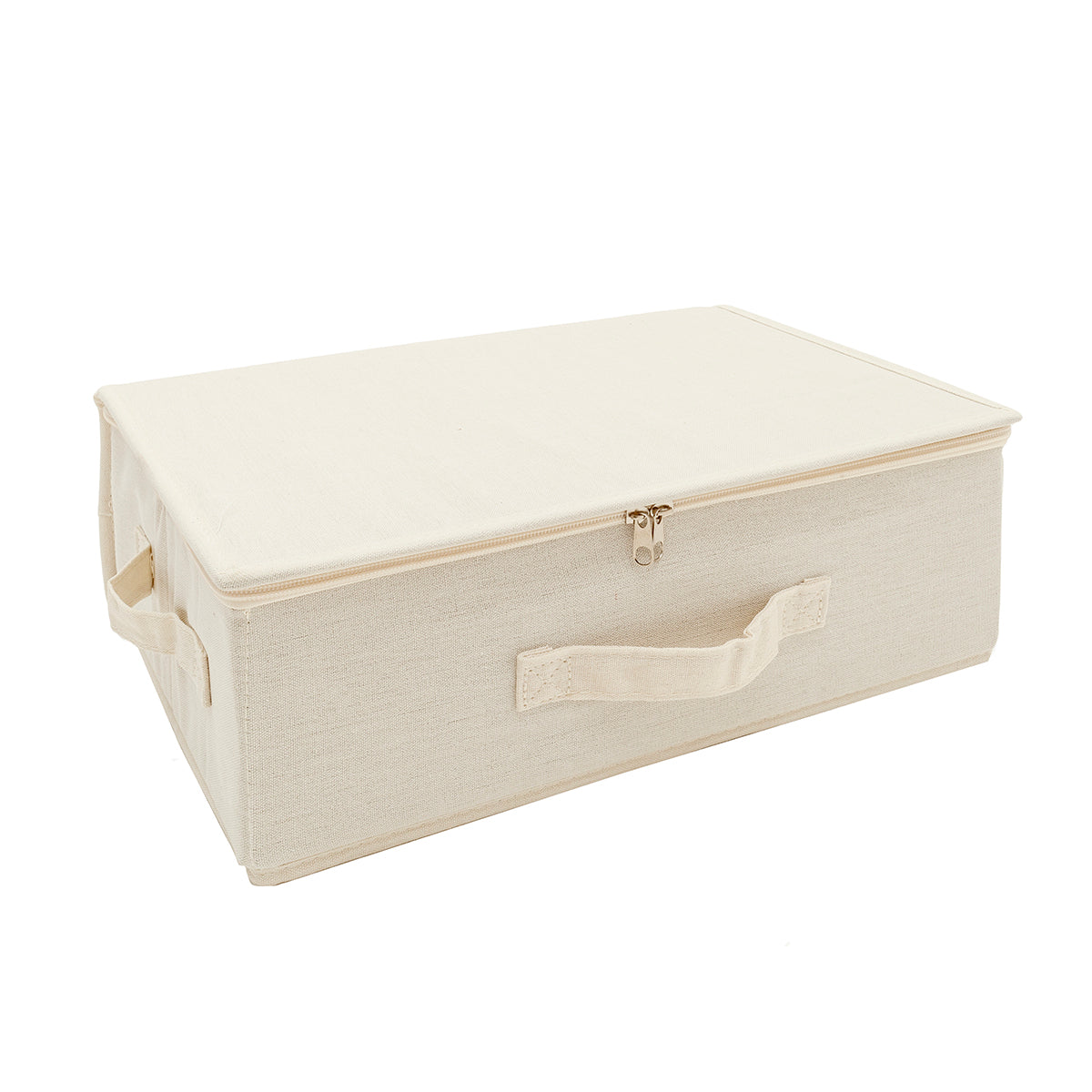 Caja con tapa algodon poliester 38x26x15 crudo