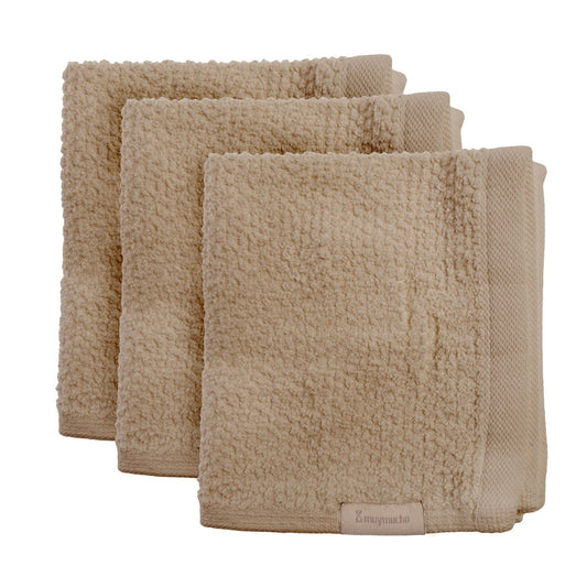 Pack 3 toallas tocador terracota / 32x32cm