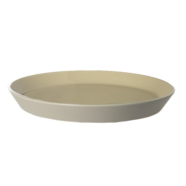 Plato llano bicolor