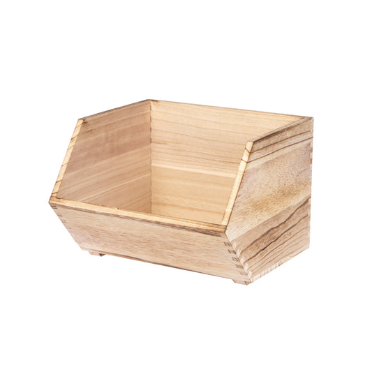 Caja bandeja madera natural / 33,5x31,5x23