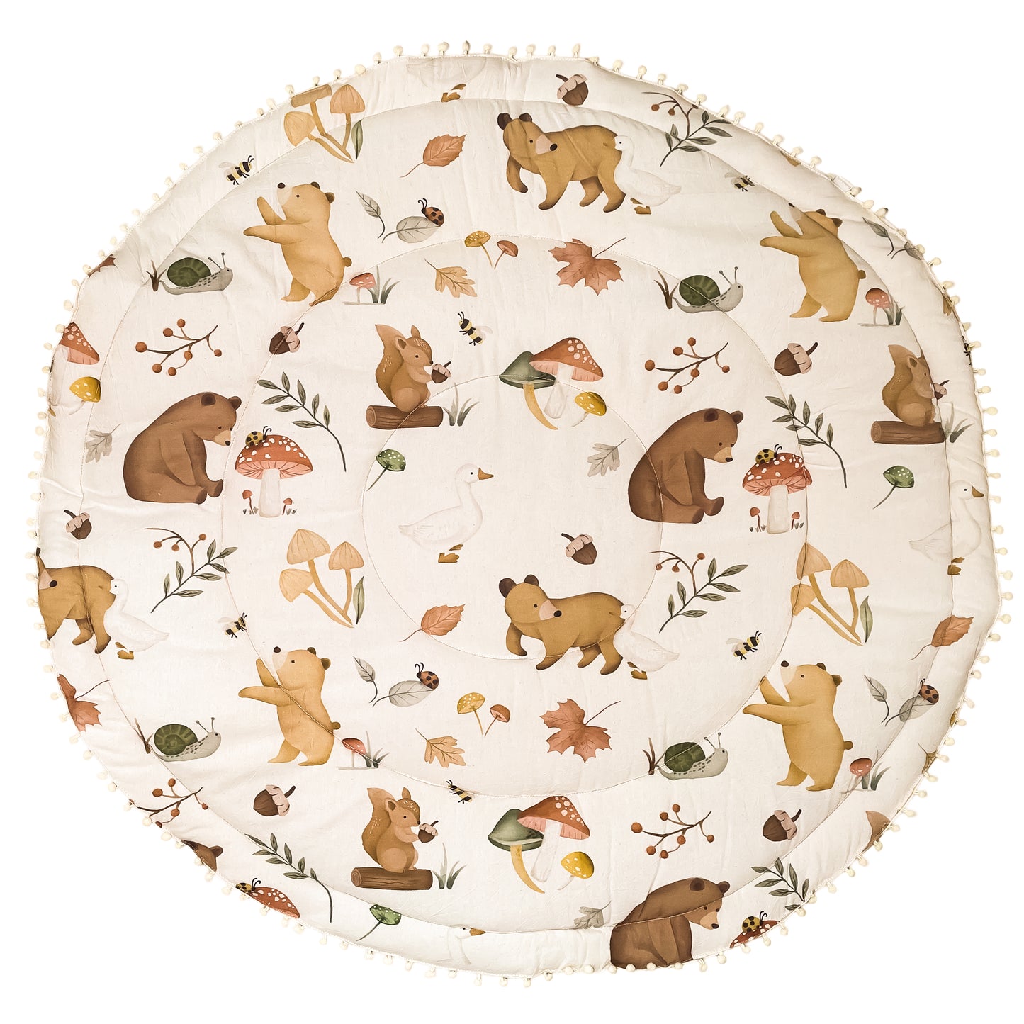 Tapete de juego ositos: 98cm diametro material: exterior algodón relleno: poliestrer