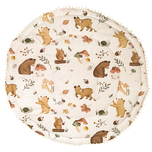 Tapete de juego ositos: 98cm diametro material: exterior algodón relleno: poliestrer