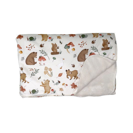 Cobija borrego ositos para Bebé 75cm x 1mt