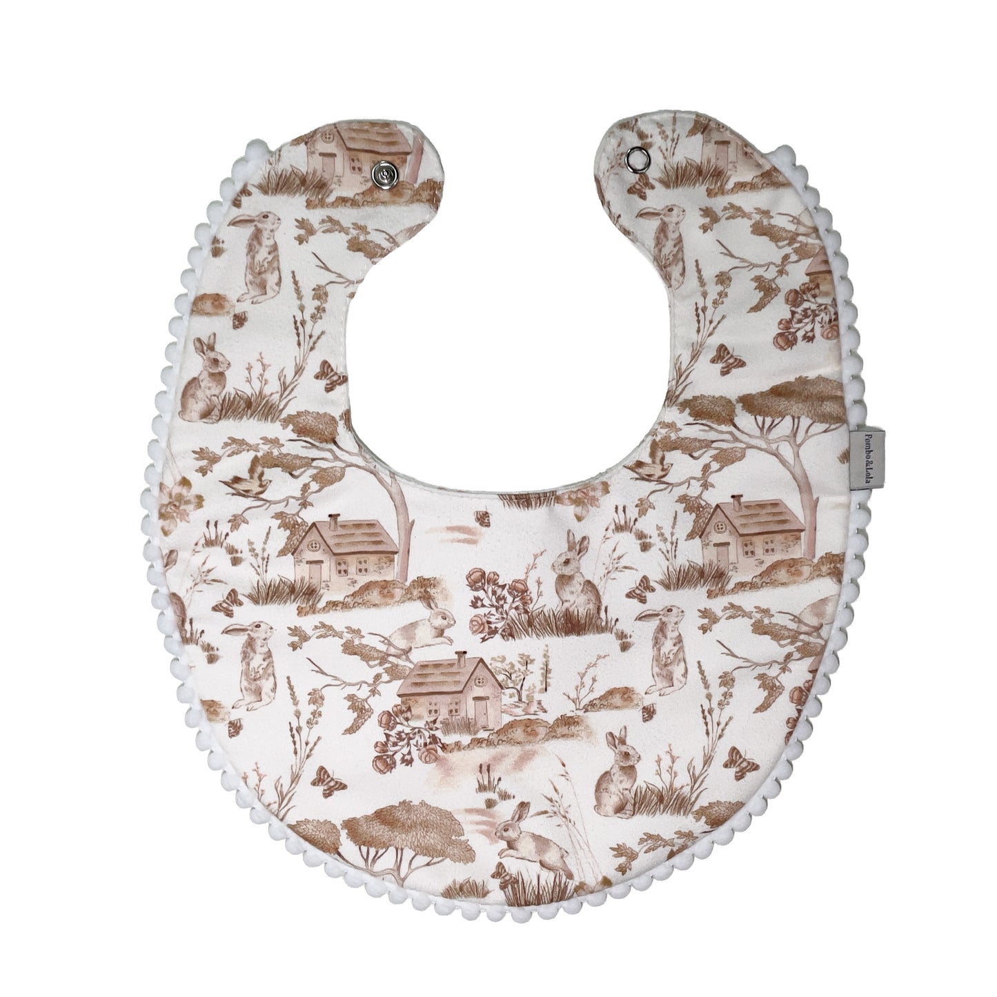 Babero Doble Faz Conejos para Bebé