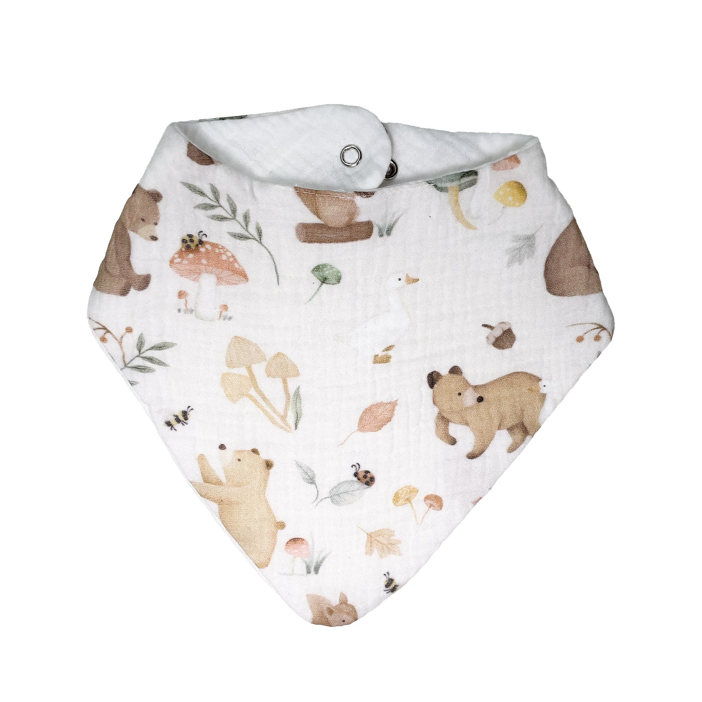 Babero Pañoleta de Muselina Ositos para Bebé