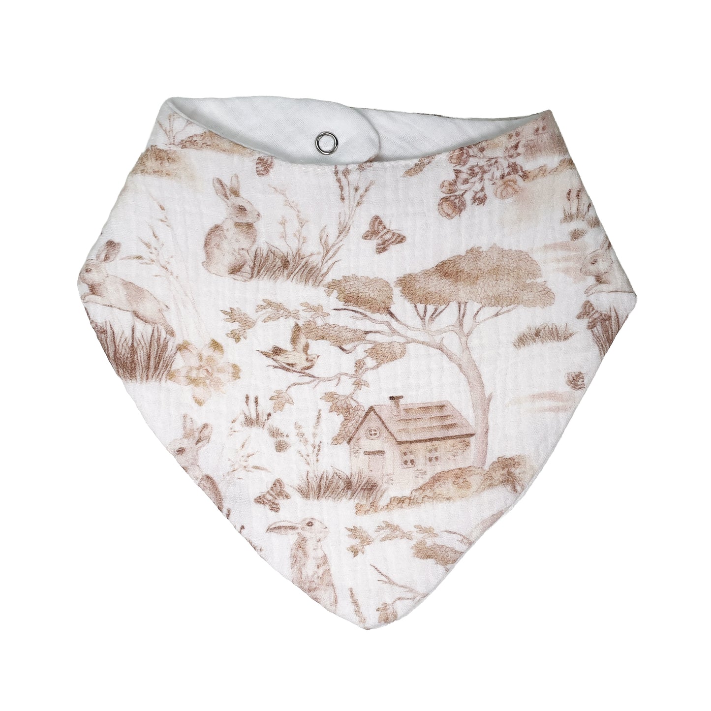 Babero Pañoleta de Muselina Conejos para Bebé