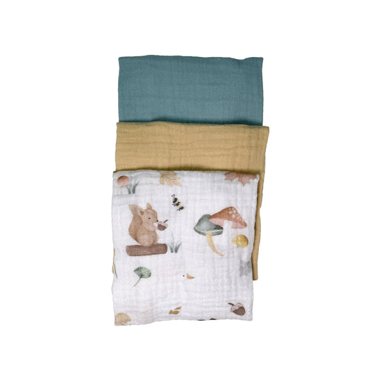 Set x3 Babitas de Muselina Ositos para Bebé