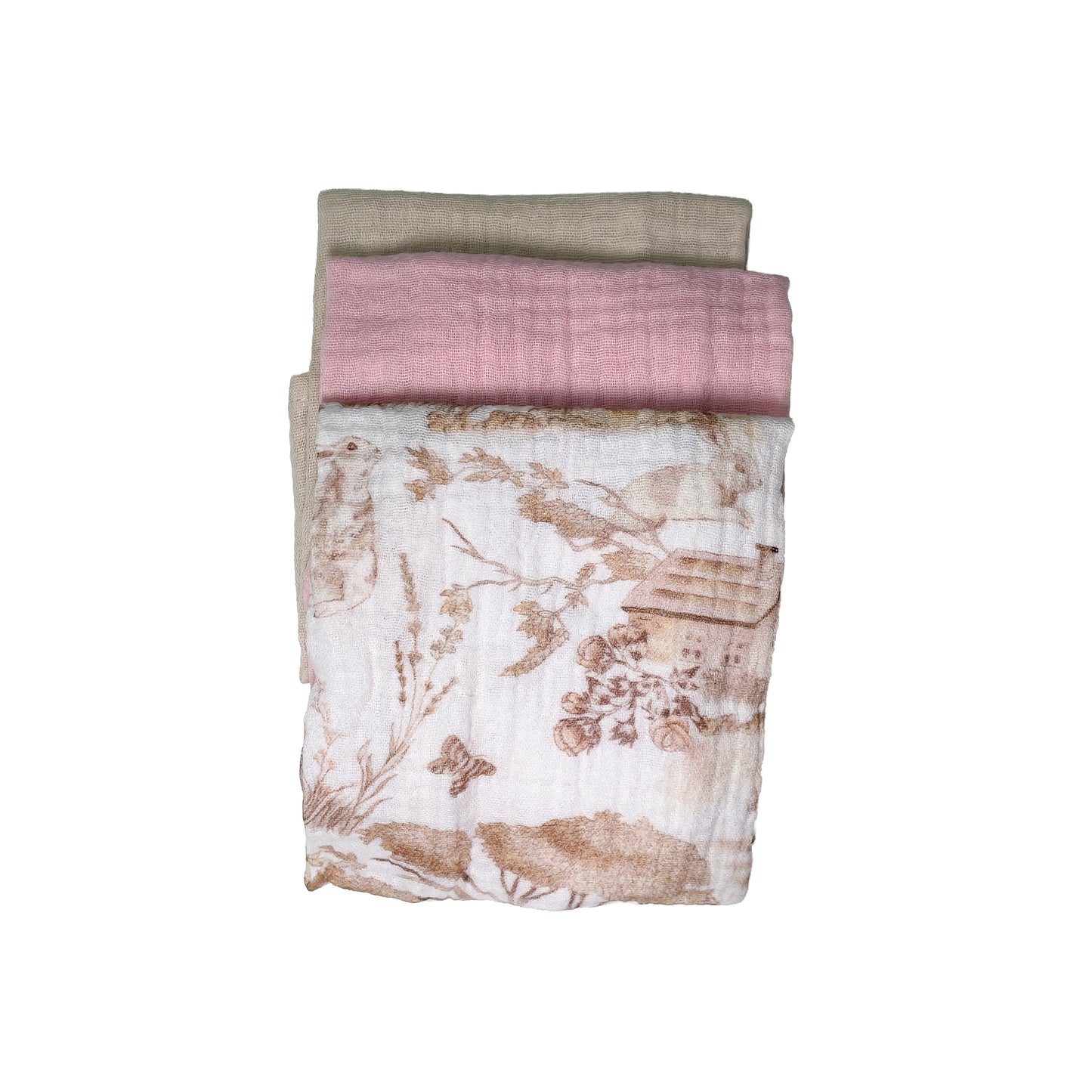 Set x3 Babitas de Muselina Conejos para Bebé