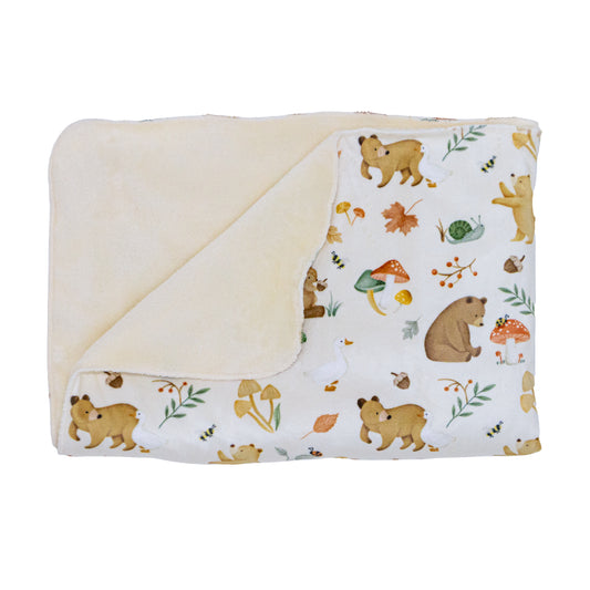 Cobija borrego ositos para Bebé 75cm x 1mt
