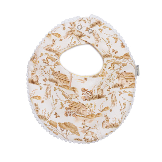 Babero Doble Faz Conejos para Bebé