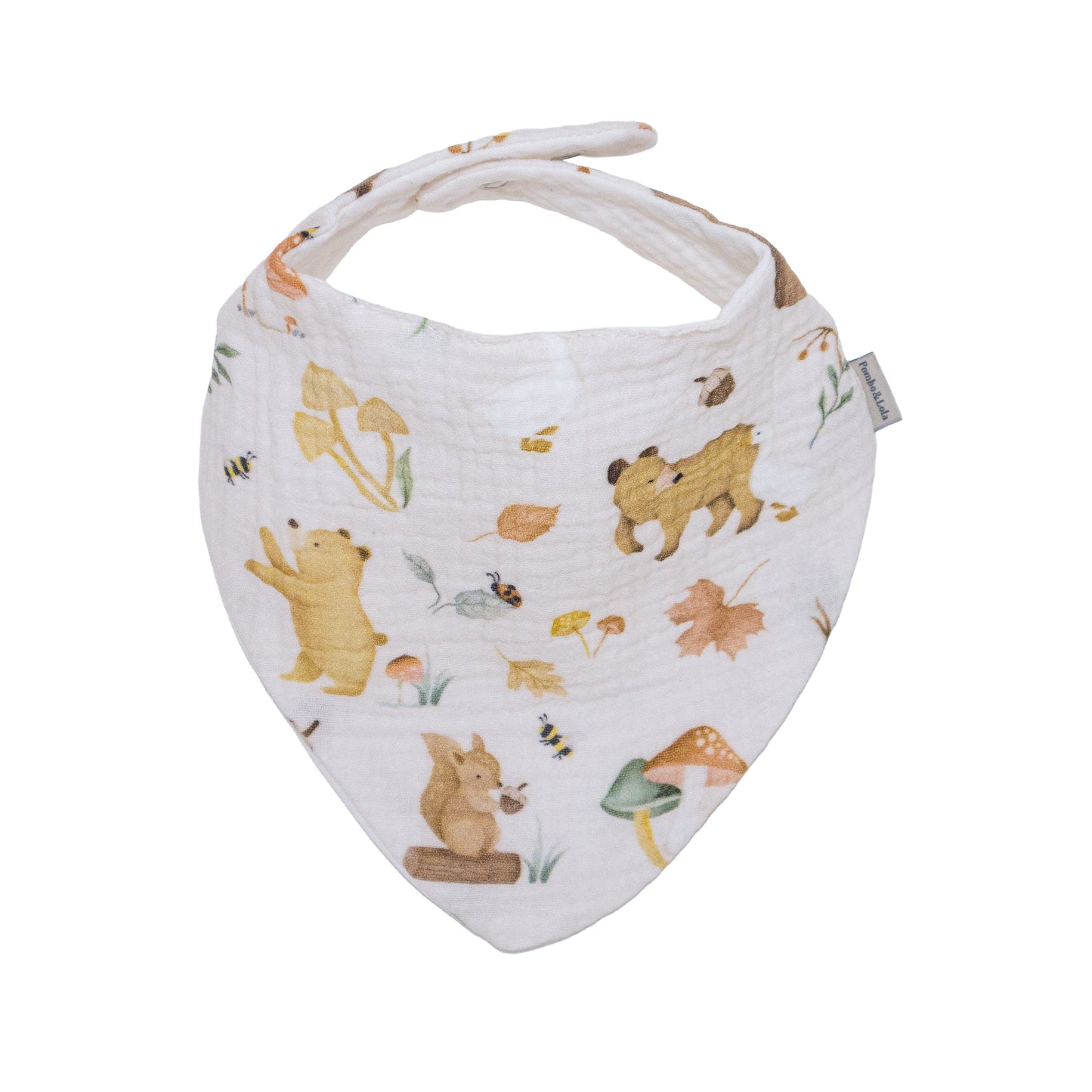 Babero Pañoleta de Muselina Ositos para Bebé