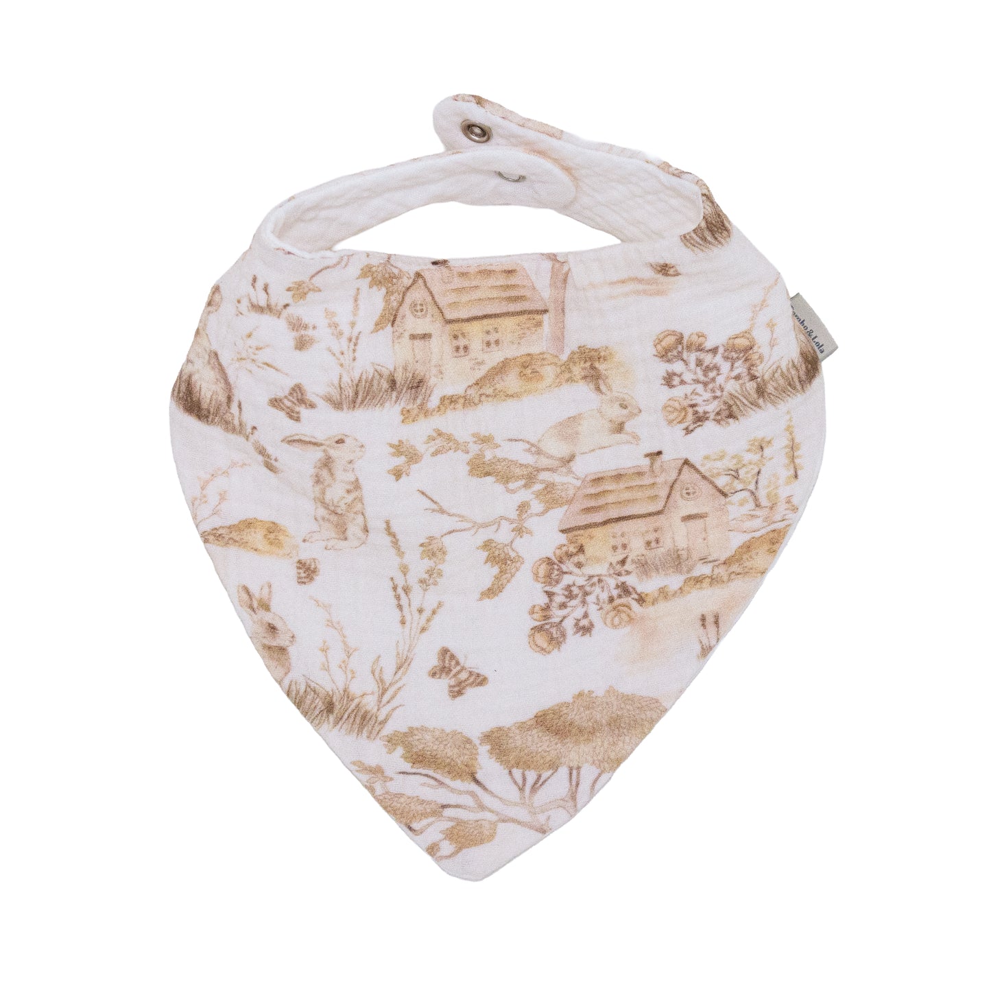 Babero Pañoleta de Muselina Conejos para Bebé