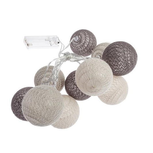 Guirnalda 10 bolas led algodón beige | Muy Mucho Colombia