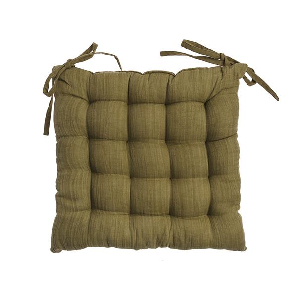 Cojín silla muselina doble verde | Muy Mucho Colombia