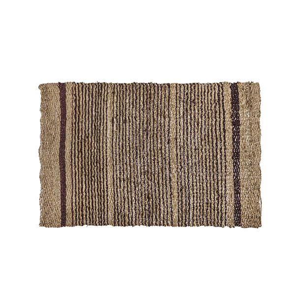 Alfombra fibra vegetal rayas natural | Muy Mucho Colombia