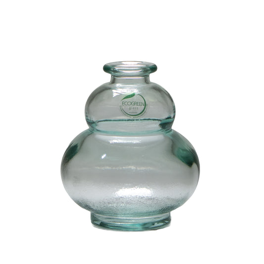 Candelabro cristal reciclado 11x11x13cm