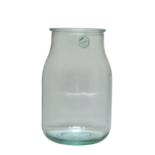 Jarron cristal reciclado 13,5x13,5x21cm