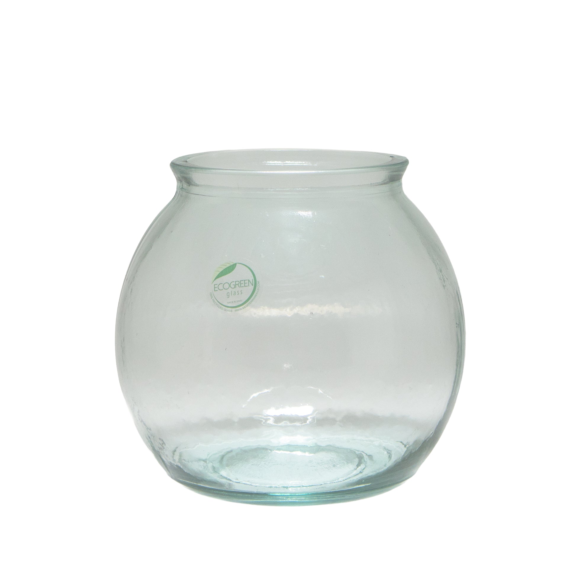 Jarron cristal reciclado 14,5x14,5x14cm