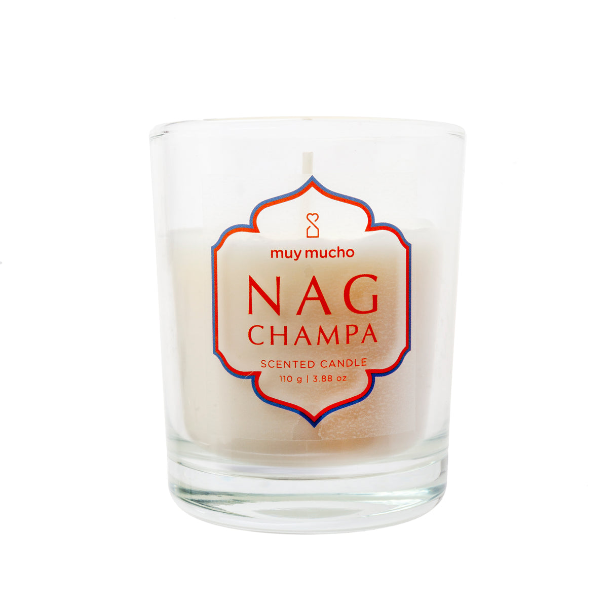 Vela en vaso de cristal nag champa / 110gr