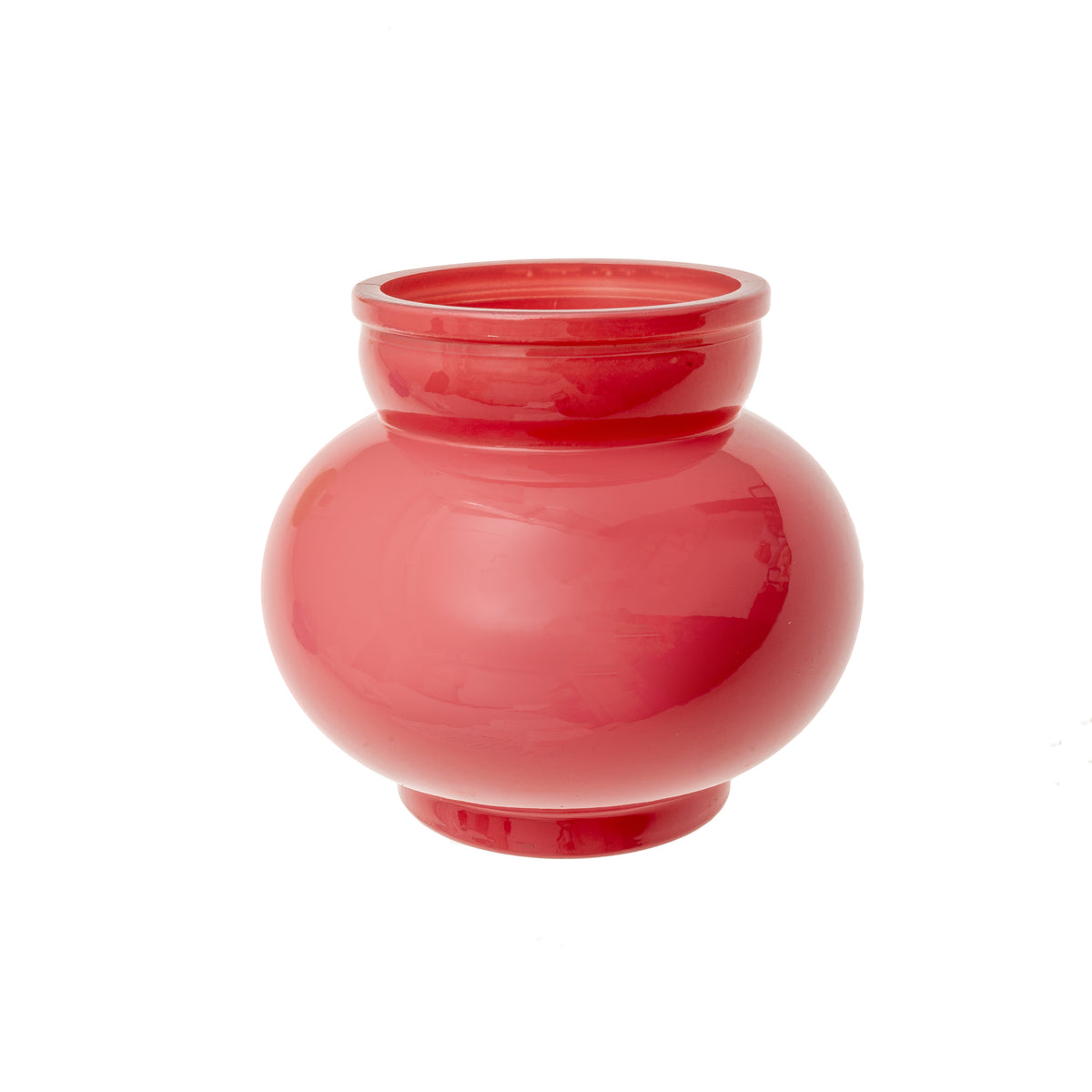 Florero Halo en vidrio reciclado rosa / 10cm