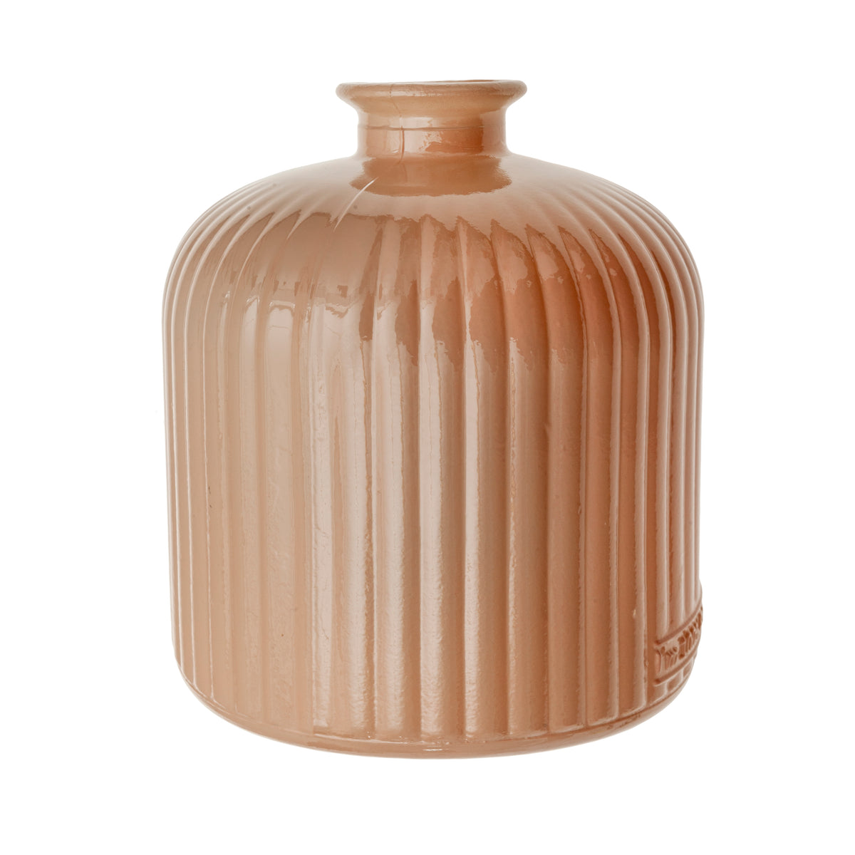 Botella Daroca en vidrio reciclado rosa / 18cm