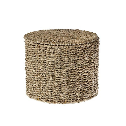 Cesta fibra vegetal con tapa natural | Muy Mucho Colombia