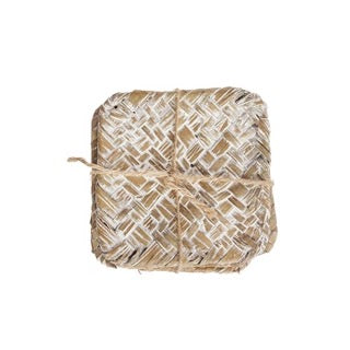 Pack 4 posavasos cuadrados fibra veget natural | Muy Mucho Colombia