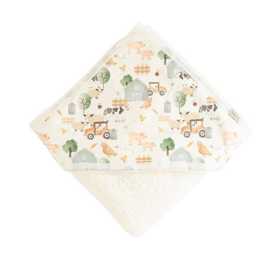 Toalla capucha beige granja