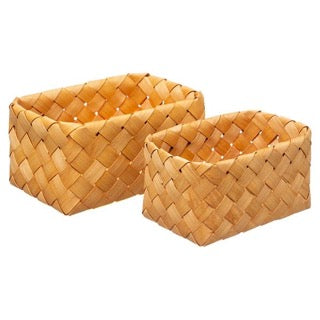 Pack 2 cestas fibra vegetal trenzada natural | Muy Mucho Colombia