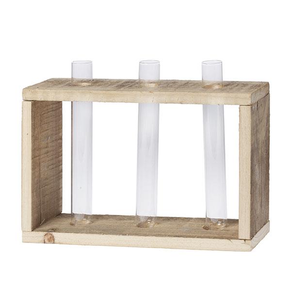 Soporte madera con 3 violeteros | Muy Mucho Colombia