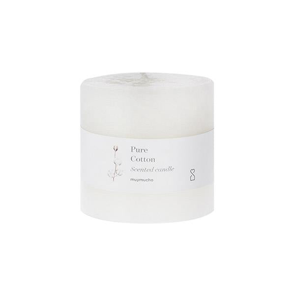 Vela cilindro blanca pure cotton | Muy Mucho Colombia