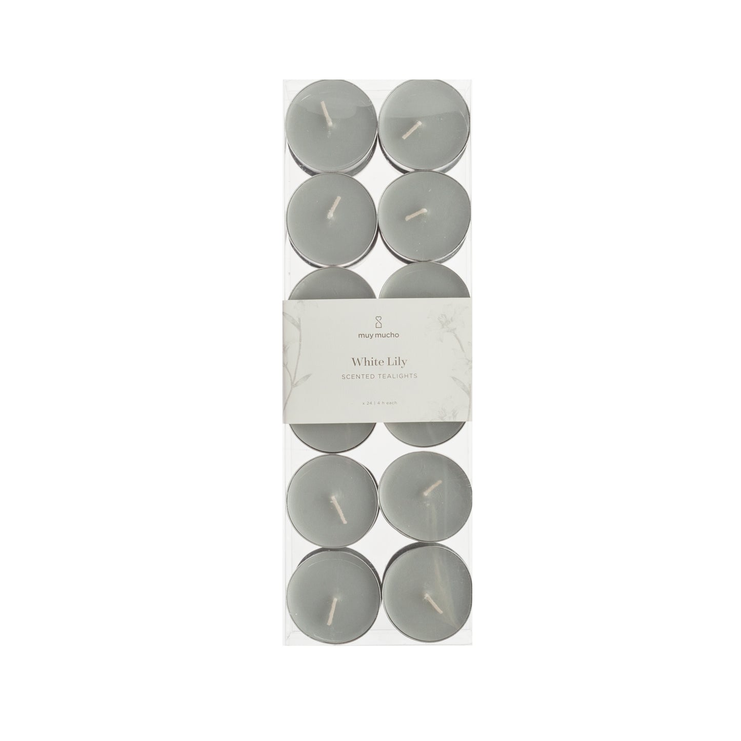 Pack 24 velas te blanca white lily