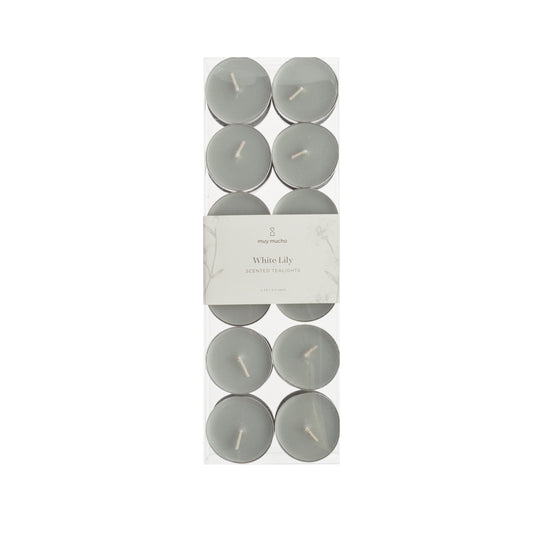 Pack 24 velas te blanca white lily