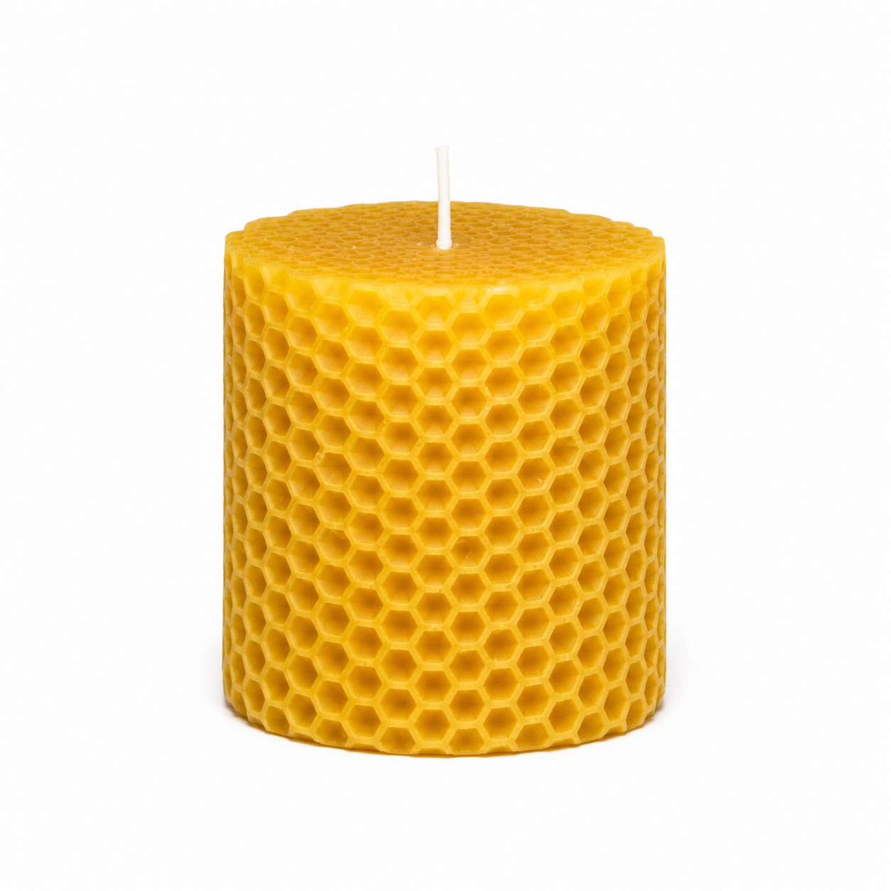 Vela cera parafina 7x7x7,5 abeja amarillo