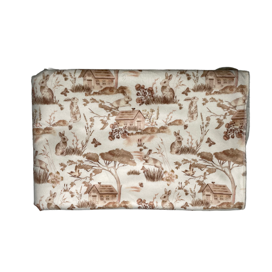 Cobija Borrego Conejos para Bebé 75cm x 1mt