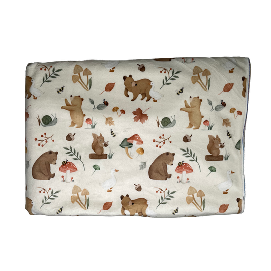 Cobija borrego ositos para Bebé 75cm x 1mt