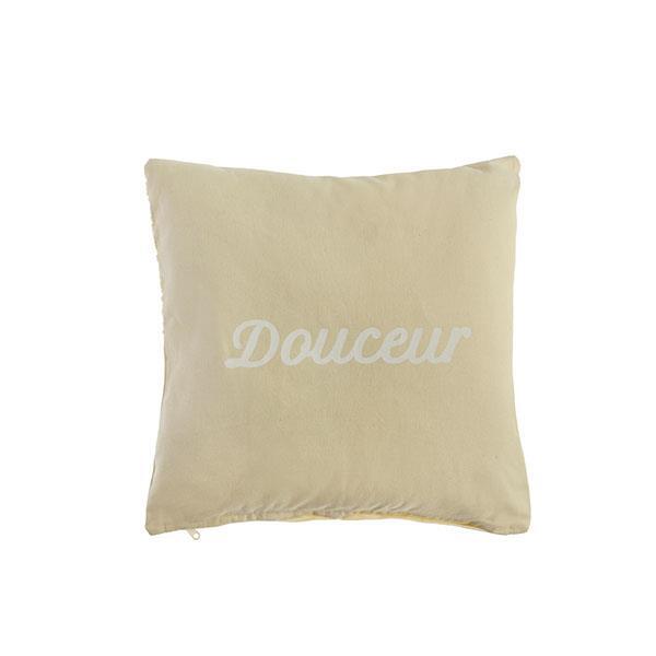 Cojín estampado dolceur amarillo | Muy Mucho Colombia