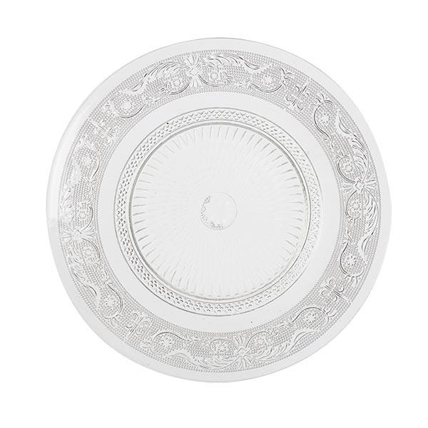 Plato llano cristal relieve | Muy Mucho Colombia