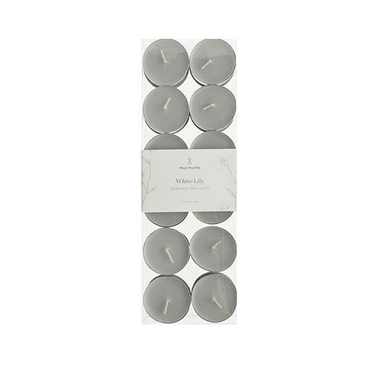 Pack 24 velas te blanca white lily | Muy Mucho Colombia
